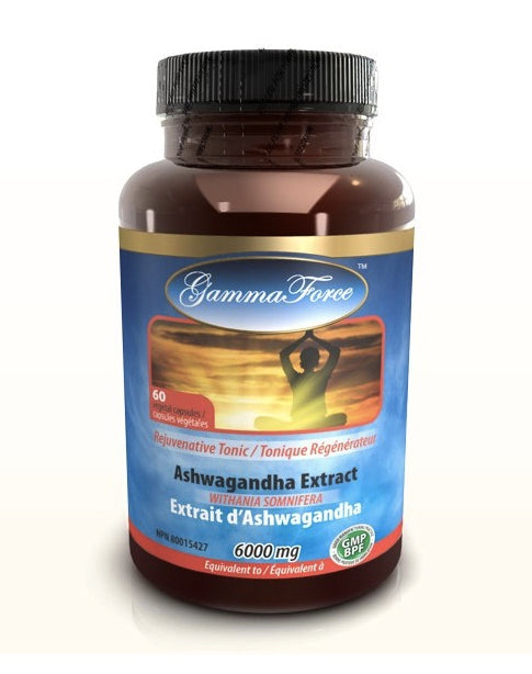 Ashwagandha (extrait de racine 20:1) - 6000mg - Gamma Force - 60 capsules